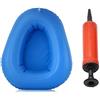 azurely - Padella da letto gonfiabile con pompa a mano, lavabile, portatile, gonfiabile, anti-decubito, vasino, toilette medica, cura del letto per persone anziane