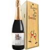 Bottle-Up Regalo San Valentino - Prosecco DOC personalizzato e cassa legno - Idea regalo per innamorati, bomboniere, anniversario di fidanzamento e di matrimonio (Canzone del cuore, Love is in the bottle)