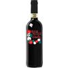 Bottle-Up Chianti DOCG, bottiglia con etichetta personalizzata originale. Idea regalo per Natale e feste natalizie. (Palline di natale)