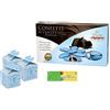 chance SCATOLINE PORTACONFETTI CUBETTO FIOCCO 25 PZ + 1KG CONFETTI + BIGLIETTINI (1 ANNO ONE LIGHT BLUE 81637)