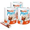 CAIYA 3X Ferrero Kinder Maxi Barrette Ricoperte di Cioccolato a Latte 10 Barrette 210g [3 Confezioni]
