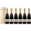 VINADDICT Set di 6 Champagne Moët & Chandon Brut Moët Imperial Con Astucci, 750 millilitri