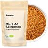Kamelur Semi di lino d'oro biologico, interamente provenienti dall'agricoltura dell'UE (1 kg), semi di lino biologici, oro senza additivi