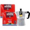 Generico Caffe Mauro Original macinato 250 x 2 + Caffettiera 3 tazze in alluminio | Offerta Promozionale