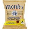 GREAT BRITISH TRADING LIMITED CARAMELLE BALSAMICHE MONK'S DEFEND+ CON MIELE E LIMONE RINFRESCA BUSTINA DA 46gr