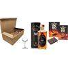 Zeus Party Cofanetto Degustazione Grappa -SIBONA- con due confezioni di Sfoglie di Purissimo Cioccolato Perugina Fondente 70% e Arancia più Bicchiere Napoleon in vetro (Botti da Porto)