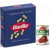 JOYTALY Barilla Pasta di Semola di Grano Duro Farfalline 500g, I Classici, Tempo di Cottura 11 Minuti, Pacco Scorta 32 Confezioni + Joytaly Polpa di Pomodoro Raffinata in Omaggio