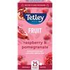 Tetley Bustine di tè al lampone e melograno, naturalmente senza caffeina, infuso di frutta succosa e rinfrescante, perfette per ogni momento della giornata - Certificato Rainforest Alliance - 25