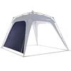 Lumaland Outdoor parete laterale per gazebo Pop Up | parete laterale per tenda da giardino & campeggio & tenda da ricevimento | 225 x 155 x 132,5 cm | adatta per padiglioni Lumaland [blu marino]