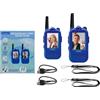 Lexibook, Talkie-Walkie Ricaricabile con Chiamata Video, Schermo a Colori, Comunicazione Visiva, Batteria Integrata, Lunga Portata, Per Giochi e Avventure, Blu, TWV10LXB