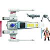 Star Wars Hasbro Luke Skywalker Caccia X-Wing (Action Figure 6 cm e Veicolo, Stellar Class, Serie Mission Fleet), E9597