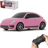 Jamara 405160 - VW Beetle 1:24 rosa -Licenza ufficiale, Velocità 7 Km/h