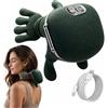 Generico Massaggiatore Cervicale 4D Senza Fili con Calore, Massaggio Collo Profondo 2 Intensità, 3 Modalità Impastamento, Ricaricabile USB 2000mAh, Portatile, Verde