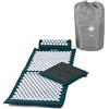 Bodhi Vital, tappetino per agopressione XL, set deluxe, tappetino massaggiante in set con cuscino, zerbino e borsa, auto-massaggio per la casa, tappetino per fakir contro collo e mal di schiena,