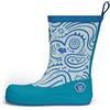 Affenzahn Stivale di Gomma Vegano Plashy impermeabile, antiscivolo, con soletta, taglia 21-35 Squalo - Blu