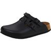 BIRKENSTOCK, sandalo Kay SL, unisex per adulti, in pelle naturale, Black Black 1018227, 44 EU