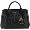 GUESS Satchel, Borsa Aldina Girlfriend SAT Unisex-Adulto, Nero, Taglia Unica