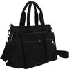 Ciieeo Borsa Tote e Tasche Multiple, Stile Casual Versatile Grande Capacità in Nailon Nero Tracolla Imbottita da Donna per Lavoro e Uso Quotidiano