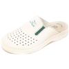 Fly Flot | Woman Professional, Zoccoli Sanitari Donna con Elastico Regolabile, Ciabatta con Tomaia in Pelle Forata, Sottopiede imbottito in Pelle Antishock, Bianco, 40