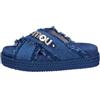 MOU, CRISS CROSS, Ciabatte Sandali Moda Fashion (DENIM BLU, Sistema Taglie Calzature EU, Adulto, Numero, Media, 36)