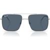 Ray-Ban Ari, Occhiali Unisex-Adulto, Argento/Blu Polar, 56 mm