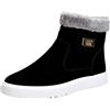 Generico Scarpe Termiche Uomo Scarponcini con Pelo Uomo Stivali Invernali da Uomo in Cotone Scarpe da Uomo in Cotone Stivali da Neve Caldi in Peluche addensati Stivali Uomo Pelle Stivali (Grey, 44)