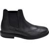 Malu Shoes Beatles Uomo Stivaletto Elastico Coda di Rondine Vera Pelle Nero monogramma Alto Fondo Gomma Made in Italy Handmade (43 EU)