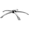 Mendler Base 65cm, sedia girevole sedia da ufficio sedia executive, cromo foro Ø5cm