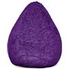 DS Produkte Pouf Lumaland Luxury Fluffy Elegante pouf in peluche intrecciato - Imbottitura 120 L - Viola