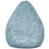 DS Produkte Pouf Luxury Fluffy elegante pouf in peluche intrecciato - 120L blu pastello