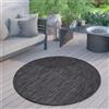 Paco Home Tappeto per interni ed esterni Tessuto piatto tinta unita moderno resistente alle intemperie per terrazza cucina Tinta unita Motivo Dimensioni 160 cm Rotondo