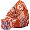 Dreamroots Bean Bag 80x80x120cm Beanbag con schienale e sgabello e copertura Cuscino da terra Chill bag Bubibag Beanbag Gamer Next Level
