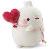 Nici Molang bianco con palloncino a forma di cuore 16 cm peluche
