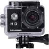 EDCO Grundig Action Cam 720P Telecamera d'azione impermeabile - Telecamera subacquea - Schermo e accessori per fotocamera - Nero