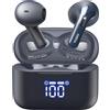 TOZO 5.3 auricolari in ear, doppio microfono per la cancellazione del rumore con display digitale a LED, 44 ore di riproduzione del suono stereo, auricolare impermeabile IPX8