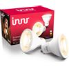Innr GU10 Zigbee smart lamp, funziona con Hue* e Alexa (è necessario un bridge), bianco caldo, faretto LED GU10 dimmerabile, lampada per casa intelligente, 460lm, confezione da 2 pezzi