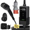 Apex Caricatore portatile wallbox per auto elettriche da 22 kW, tipo 2, con cavo da 15 m
