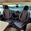 Auto Interieur Meester Coprisedili auto per Coprisedili per Fiat Ducato camper | Con copribraccioli | CBS | Nero/Grigio