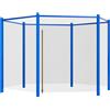 Frankystar Jumpoo - Rete di sicurezza completa di tubolari in gomma piuma Ricambio per Trampolino Bambini Ø250 cm Blu