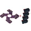 SZJLMKJ PCB JLF sostituito per scheda PCB Sanwa TP-MA con 4 microinterruttori D3V 0,187 pollici, scheda joystick hot swap per kit OTTO fai da te V2 V5 (viola con 4 interruttori D3V)