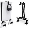 ZHSX Supporto da parete per modelli PS5, PS5 mensola Playstation supporto da parete compatibile con PS5, PS5 Pro e PS5 Slim Disc, lunghezza e larghezza regolabili, può contenere due controller