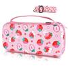 TIKOdirect Custodia da trasporto per Nintendo Switch e modalità OLED, graziosa borsa da viaggio portatile con interno rosa con tracolla regolabile, rosa
