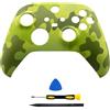 AARONMEI Custodia sostitutiva per controller Xbox Series X e S, copertura rigida anteriore in ABS, pannello fai-da-te personalizzato, fornita con strumenti di installazione (verde)