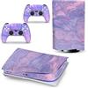 PDURMBUAB Nessuna Schiuma Nessuna Bolla Pelle Decalcomanie Anime Console Per PS5 Disk Edition 2 Controller Pellicola Vinile Avvolge, Durevole, Resistente Graffi 14345