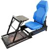 DRIVERKUBE DK3 Postazione di guida gaming TRASPORTABILE, RICHIUDIBILE e SALVASPAZIO - La play seat solida, compatibile con tutte le console - DRIVERKUBE V1_2019_B BLU