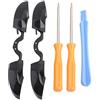 FAUOSWUK Kit di Riparazione per Gamepad, 2 Pulsanti di Attivazione Neri con Spudger per Cacciavite T8 T6, Macchina da Gioco (Insieme)