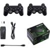 MARYS ELLEAY Console di gioco wireless retrò, nuova versione del 2025, dongle HDMI 4K, 9 emulatori integrati, oltre 20.000 giochi preinstallati, set con 2 controller neri (128G+Two Wireless Controllers+40000Game)