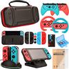 WEILE Switch - Bundle di accessori per videogiochi Nintendo Switch, kit con borsa per il trasporto, volante, protezione schermo, base di ricarica, maniglie, tappi (23 in 1)