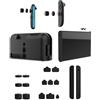 NUHFUFA 16-in-1 Spine Morbide a prova di Polvere Compatibili con Switch 2, Kit di Accessori per la Copertura Antipolvere NUHFUFA con 10x Set di Spine in Gomma e 6x Tappi in Silicone per l'impugnatura Dell'ast