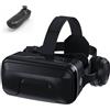 BHJAYIGS Occhiali VR, Visore Realtà Virtuale 3D, VR Visore Cuffie, Glasses 3D con Lenti HD Anti Luce Blu, Compatibili con Smartphone iPhone Android da 4,7-7,2 Pollici, Regalo di Natale, Regalo(B)